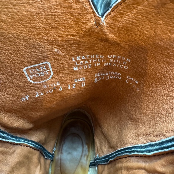 Dan Post Leather Cowboy Boots - Picture 7 of 7